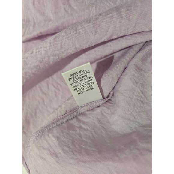 Krazy Kat Lilac Crochet Lace Boho Peasant Blouse XL Rayon Nylon Blend - Picture 6 of 7